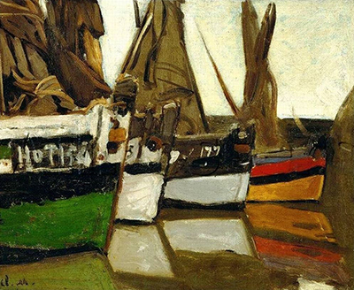 Bateaux de Peche, Honfleur Claude Monet